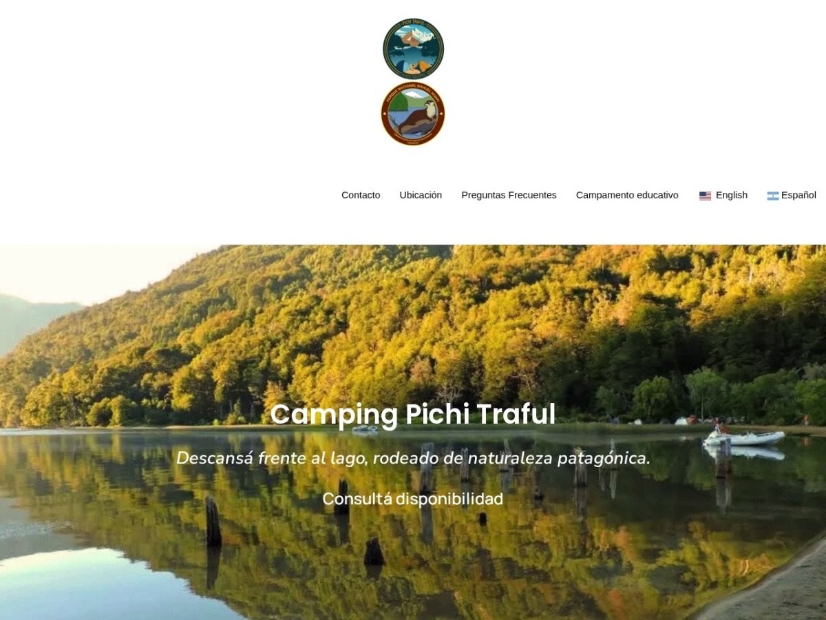 Sitio web de Camping Pichi Traful